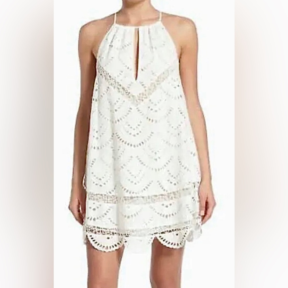 ~ Lovers + Friends Dandy Mini Eyelet Lace Sleeveless Dress